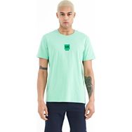 Tommy Life 88210 Su Yeşili Minimal Baskılı O Yaka Standart Kalıp Erkek T-Shirt