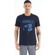 Tommy Life 88214 Lacivert Baskı Detaylı O Yaka Standart Kalıp Erkek T-Shirt