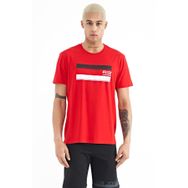 Tommy Life 88217 Kırmızı Baskılı Standart Kalıp O Yaka Erkek T-Shirt