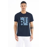 Tommy Life 88220 Lacivert Ön Baskılı O Yaka Standart Kalıp Erkek T-Shirt