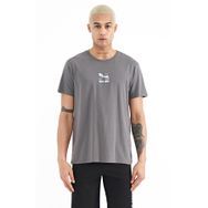 Tommy Life 88222 Koyu Gri Baskılı O Yaka Standart Kalıp Erkek T-Shirt