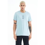 Tommy Life 88227 Açık Mavi Minimal Yazı Baskılı O Yaka Standart Kalıp Erkek T-shirt