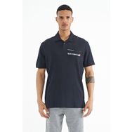 Tommy Life 88236 Lacivert Yazı Baskılı Standart Form Polo Yaka Erkek T-shirt