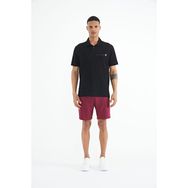 Tommy Life 88236 Siyah Yazı Baskılı Standart Form Polo Yaka Erkek T-shirt