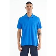 Tommy Life 88237 Saks Polo Yaka Logo Nakışlı Standart Form Erkek T-Shirt