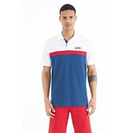Tommy Life 88238 İndigo Renk Geçişli Polo Yaka Standart Kalıp Erkek T-shirt