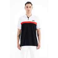 Tommy Life 88238 Siyah Renk Geçişli Polo Yaka Standart Kalıp Erkek T-shirt