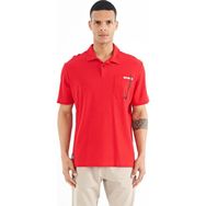 Tommy Life 88241 Kırmızı Cep Detaylı Baskılı Standart Kalıp Polo Yaka Erkek T-shirt