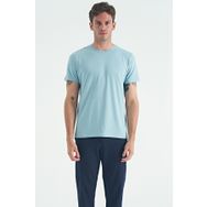 Tommy Life 88245 Açık Mavi O Yaka Standart Kalıp Basic Erkek T-shirt