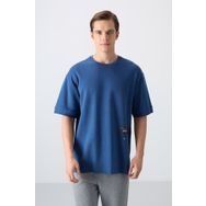 Tommy Life 88322 Parlament Pamuklu Kalin Yumusak Dokulu Oversize Fit Baskili Erkek T-Shirt