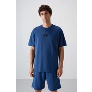 Tommy Life 88342 Parlament Pamuklu Kalın Yumuşak Dokulu Oversize Fit Baskılı Erkek T-Shirt