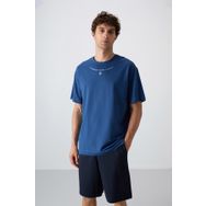 Tommy Life 88343 Parlament Pamuklu Kalın Yumuşak Dokulu Oversize Fit Baskılı Erkek T-Shirt