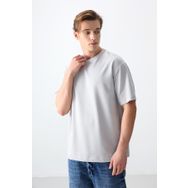 Tommy Life 88377 Taş Pamuklu Kalın Yumuşak Dokulu Oversize Fit Basic Erkek T- Shirt