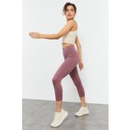 Tommy Life 93097 Gül Kurusu Kadın Yüksek Bel Slim Fit Dar Paça Kapri Tayt