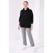 Tommy Life 94014 Gri Melanj Cepli Rahat Form Klasik Paça Büyük Beden Kadın Eşofman Altı