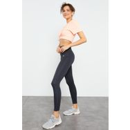 Tommy Life 94545 Antrasit Kadın Yüksek Bel Streç Slim Fit Dar Paça Tayt