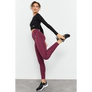 Tommy Life 94545 Bordo Yüksek Bel Streç Slim Fit Dar Paça Kadın Tayt