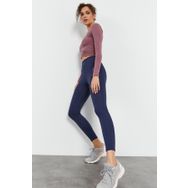 Tommy Life 94545 İndigo Yüksek Bel Streç Slim Fit Dar Paça Kadın Tayt
