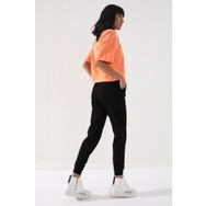 Tommy Life 94561 Siyah Yüksek Bel Jogger Rahat Form Manşetli Kadın Eşofman Altı