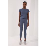 Tommy Life 94568 Petrol Yüksek Bel Toparlayıcılı Slim Fit Dar Paça Kadın Tayt