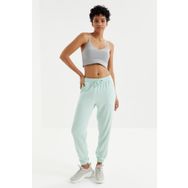 Tommy Life 94620 Bel Büzgülü Bağcıklı Jogger Bürümcük Kumaş Su Yeşili Kadın Eşofman Altı