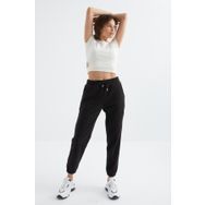 Tommy Life 94622 Siyah Cepli Bağcıklı Jogger Rahat Form Polar Kadın Eşofman Altı