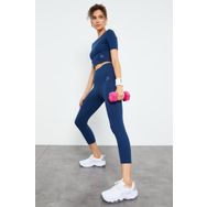 Tommy Life 95285 Indigo Yüksek Bel Kadın Tayt Takım