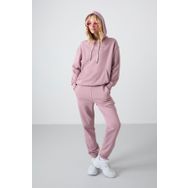 Tommy Life 95288 Gül Kurusu Kadın Kapüşonlu Kanguru Cep Oversize Lastik Paça Eşofman Takımı