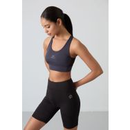 Tommy Life 97121 Antrasit Kadın Çapraz Sırt Detaylı Slim Fit U Yaka Spor Büstiyer