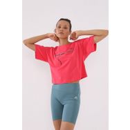 Tommy Life 97135 Rose Kadın Yazı Baskılı Kısa Oversize O Yaka T-Shirt