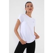 Tommy Life 97144 Beyaz Basic Kısa Kol Standart Kalıp O Yaka Kadın T-Shirt