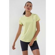 Tommy Life 97144 Limon Kadın Basic Kısa Kol Standart Kalıp O Yaka T-Shirt