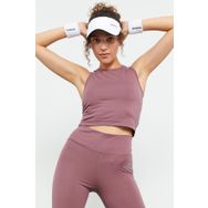 Tommy Life 97148 Gül Kurusu Kadın Sıfır Kol Dar Kalıp O Yaka Crop Top Bluz