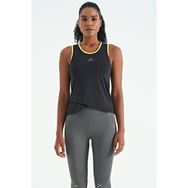 Tommy Life 97255 Siyah Logo Baskılı Biye Şeritli Standart Kalıp Kadın Spor Atlet