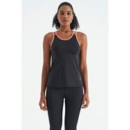 Tommy Life 97258 Siyah Çift Askılı Sırt Detaylı Standart Kalıp Kadın Spor Atlet