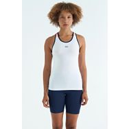 Tommy Life 97269 Beyaz Sırt Detaylı Baskılı Standart Kalıp Kadın Atlet