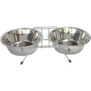 Tommy VM2700B 500+500 ml İkili Ayaklı Çelik Mama Su Kabı