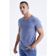 Tommylife 87911 Petrol Erkek Basic Kısa Kol Standart Kalıp O Yaka T-Shirt