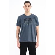 Tommylife 88174 Orman Yeşili Yazı Baskılı O Yaka Standart Kalıp Erkek T-Shirt