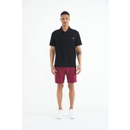Tommylife 88236 Siyah Yazı Baskılı Standart Form Polo Yaka Erkek T-Shirt