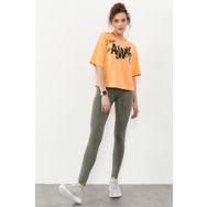 Tommylife 94011 Çağla Yüksek Bel Toparlayıcı Slim Fit Dar Paça Kadın Tayt