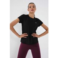 Tommylife 97144 Basic Kısa Kol Standart Kalıp O Yaka Siyah Kadın T-shirt