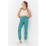 Tommylife 97162 Somon Basic Sıfır Kol Dar Kalıp U Yaka Kadın Crop Top Atlet