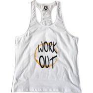 Top Glory 5040 Fitness Gym Tank Top Beyaz Erkek Atlet