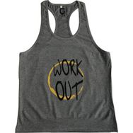 Top Glory 5040 Fitness Gym Tank Top Gri Erkek Atlet