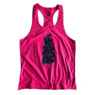 Top Glory 5063 Fitness GYM Tank Top Pembe Erkek Atlet