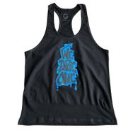 Top Glory 5064 Fitness GYM Tank Top Mavi Siyah Erkek Atlet