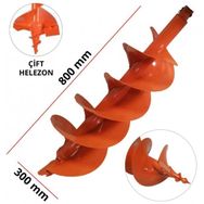 Toprak Burgu Makinası Çap 300 mm Çift Helezon Yedek Burgusu