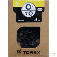 Torex DIN-6798 M6 6 mm 250 Adet Tırtıllı Pul