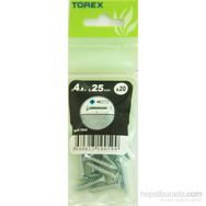 Torex DIN 7982 4.8x25 mm 20li YHB Sac Vidası